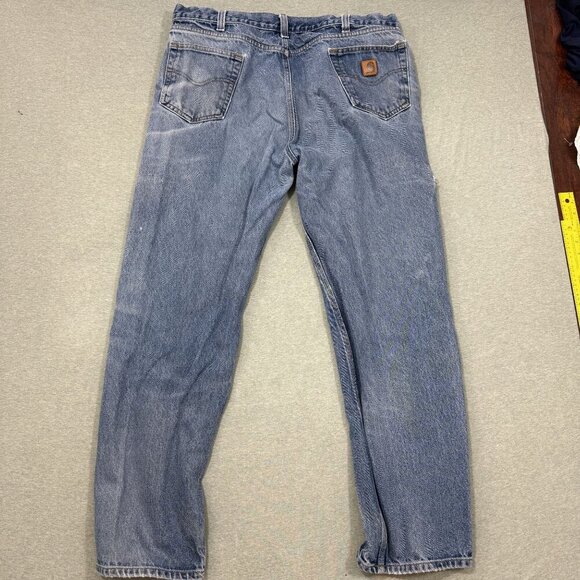 Carhartt Jeans Men's 40X34 Traditional Fit Blue Straight Leg Light Wash 5 Pocket - Picture 8 of 10